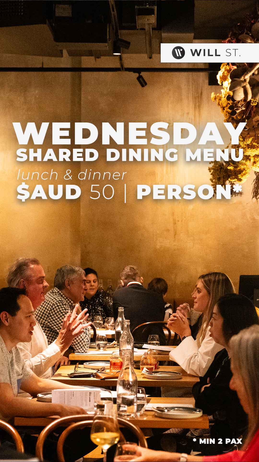 Wednesday Offer: Shared Dining Menu $50